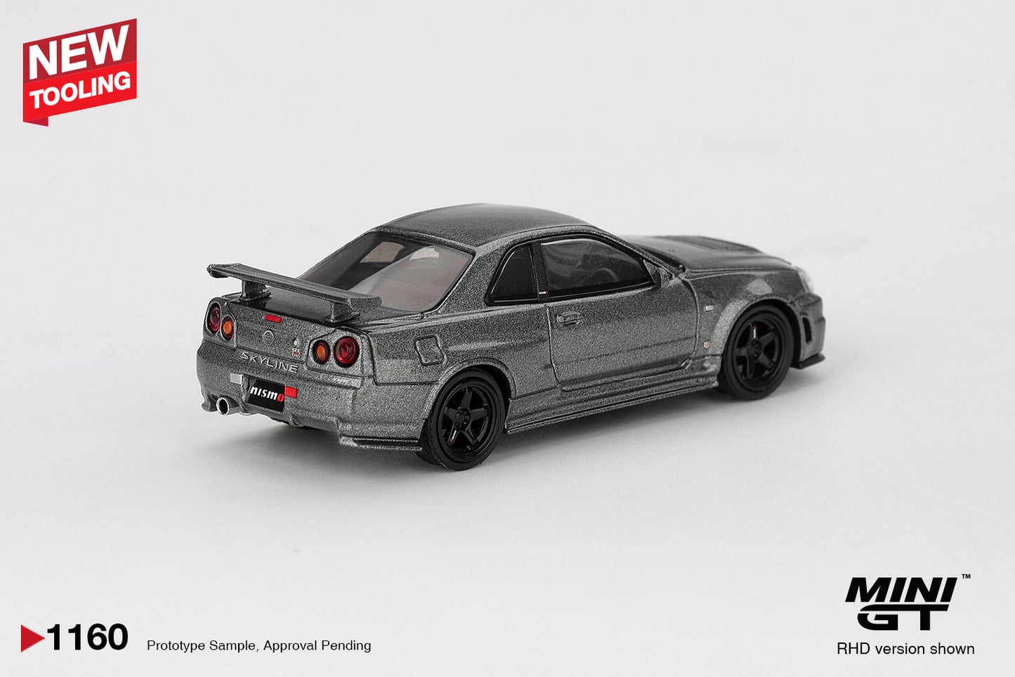 1/64 MiniGT Nissan Skyline GT-R (Dark Metal Gray NISMO BNR34 CRS Version) (MGT01160)