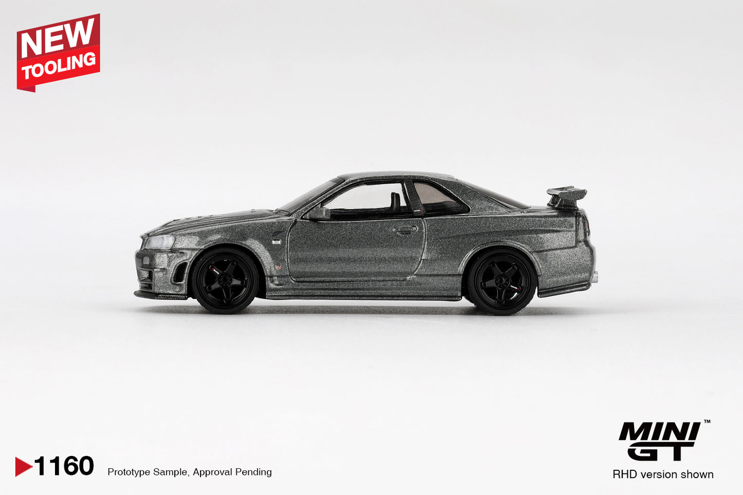 1/64 MiniGT Nissan Skyline GT-R (Dark Metal Gray NISMO BNR34 CRS Version) (MGT01160)