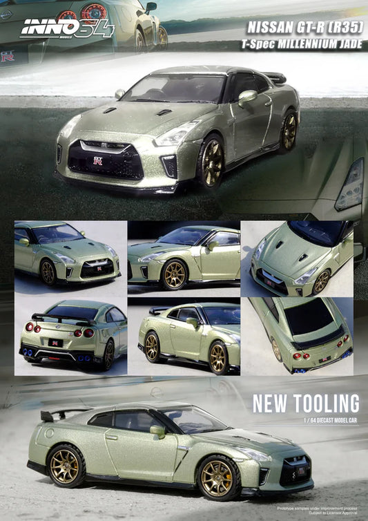 1/64 Inno64 Nissan Skyline GT-R (R35) T-Spec Millennium Jade