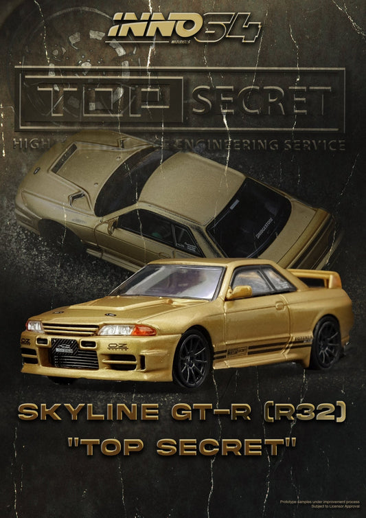 1/64 Inno64 Nissan Skyline TOP SECRET BNR32 GT-R (650R) (Gold)