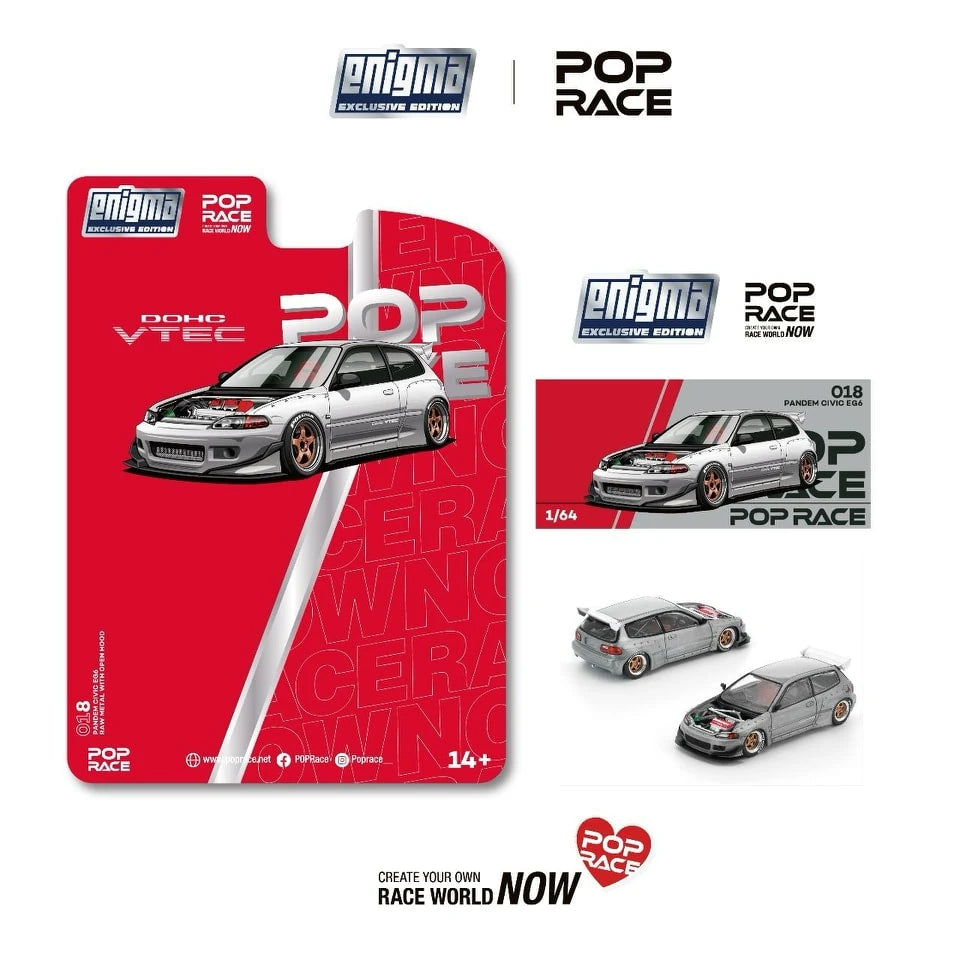 1/64 Pop Race x Enigma Pandem Civic EG6 (PRE018)