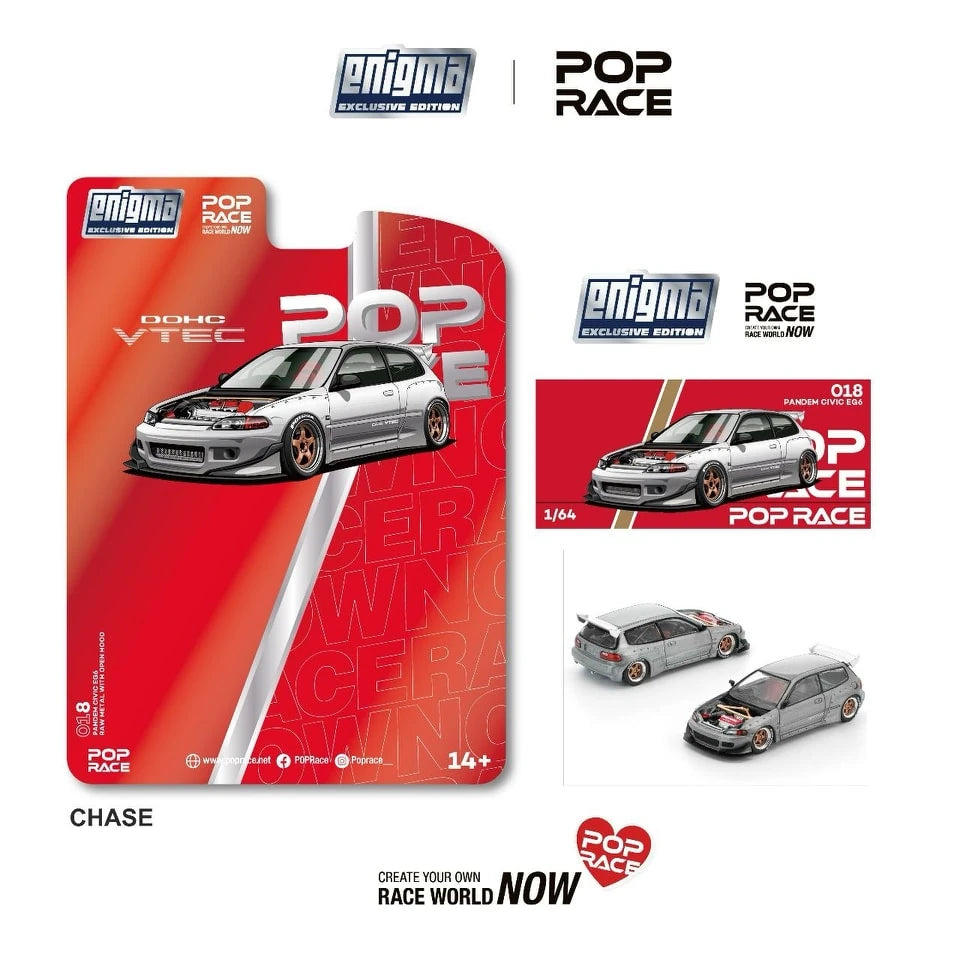 1/64 Pop Race x Enigma Pandem Civic EG6 (PRE018) (Chase)
