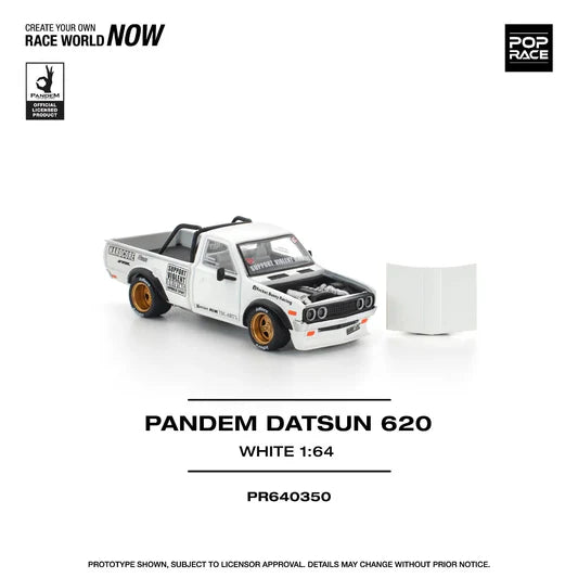 1/64 Pop Race Pandem Datsun 620 (White) (PR64-350)