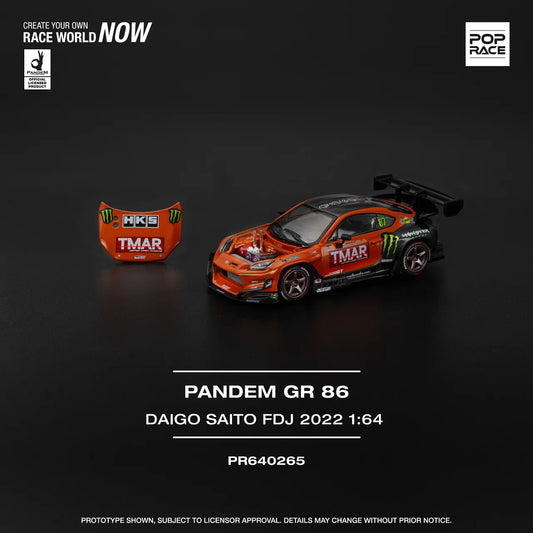 1/64 Pop Race Pandem GR86 (Daigo Sato FDJ 2022) (PR64-265)