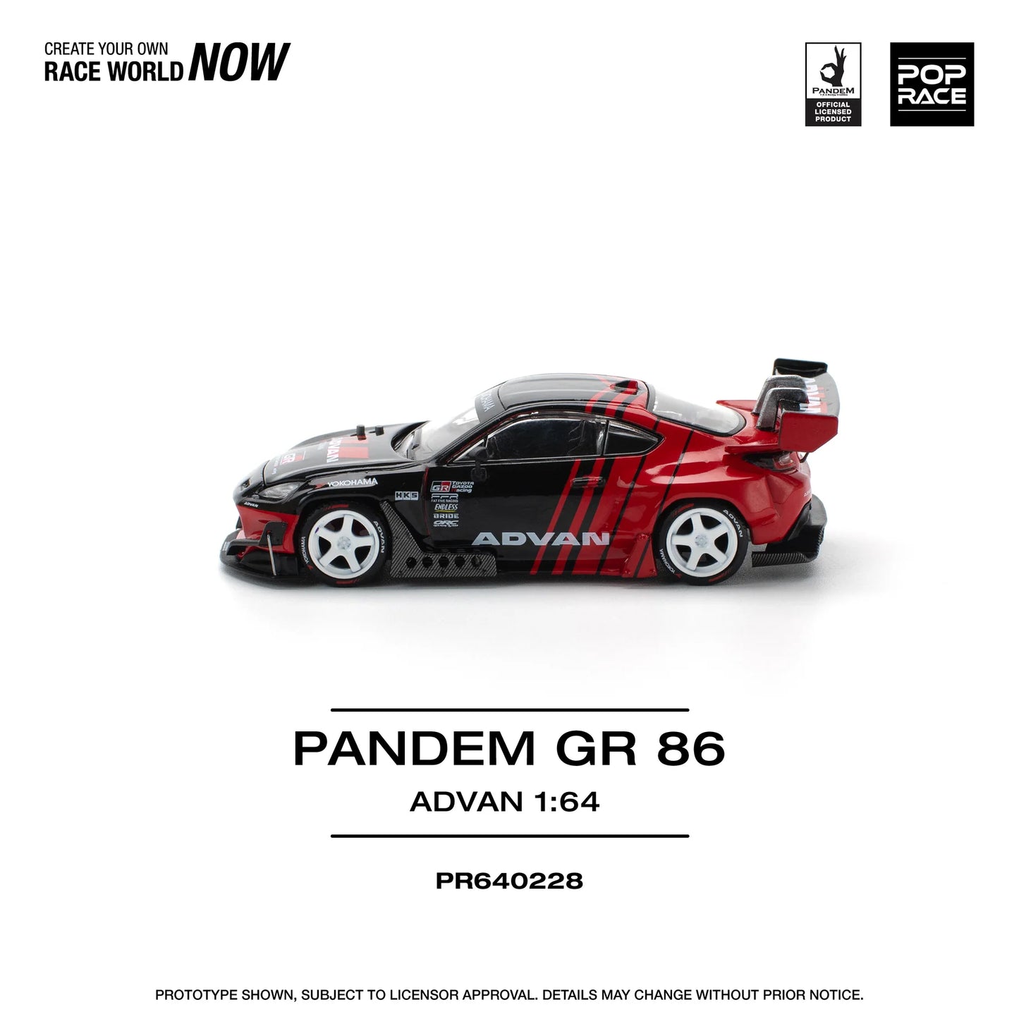 1/64 Pop Race Pandem GR86 (Advan) (PR64-228)