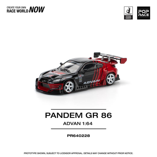 1/64 Pop Race Pandem GR86 (Advan) (PR64-228)