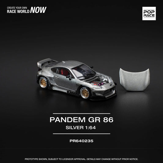 1/64 Pop Race Pandem GR86 (Silver) (PR64-235)