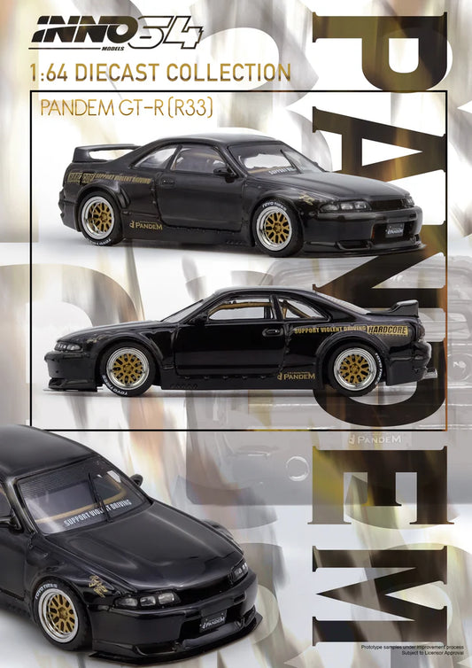 1/64 Inno64 Nissan "Pandem Rocket Bunny" GT-R BCNR33 (Black)