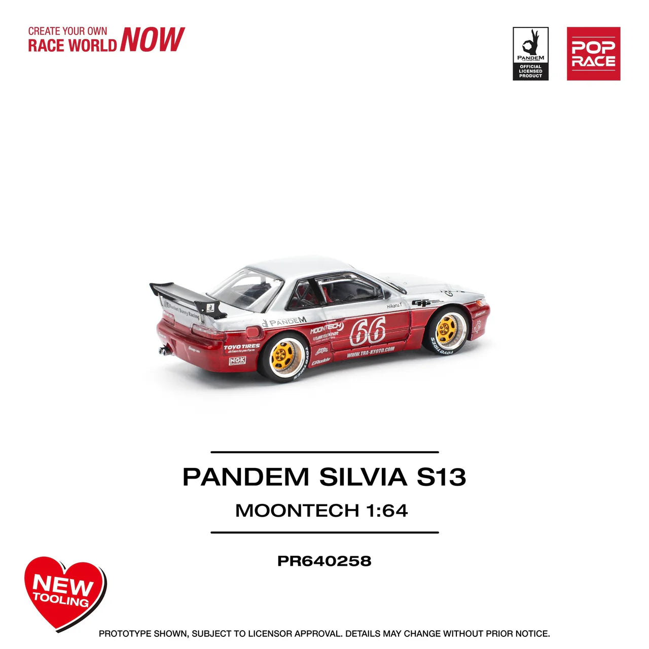 1/64 Pop Race Pandem Silvia S13 (Moontech) (PR64-258)