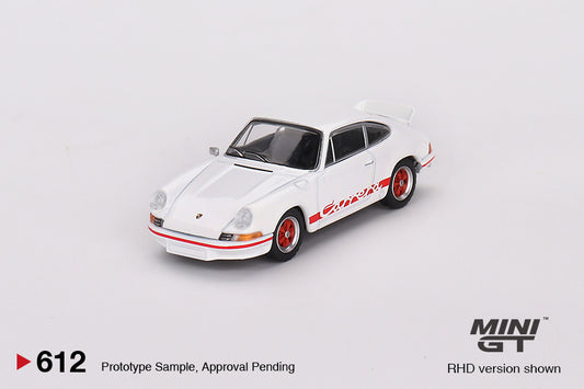 1/64 MiniGT Porsche 911 Carrera RS 2.7 Grand Prix White with Red Livery (MGT00612)