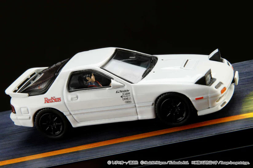 1/64 Hobby Japan MAZDA RX-7 (FC3S) ∞ (INITIAL D) With Ryosuke Takahashi Figure (White)