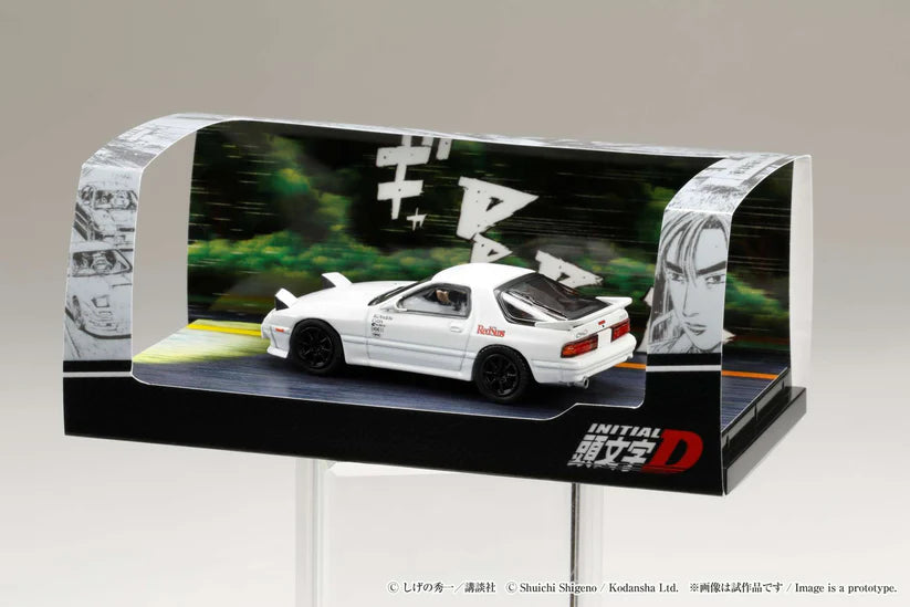 1/64 Hobby Japan MAZDA RX-7 (FC3S) ∞ (INITIAL D) With Ryosuke Takahashi Figure (White)