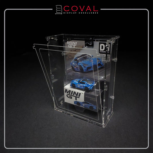 Coval Displays Acrylic Cabinet for Single Mini GT Blister Packed Car with Front Door (SGT-101V)