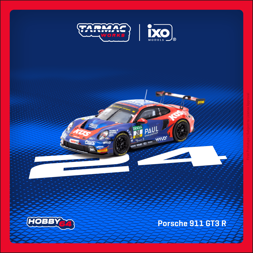 1/64 Tarmac Works x iXO Models Porsche 911 GT3 R (DTM 2023)
