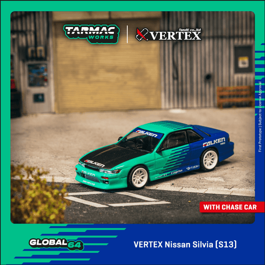 1/64 Tarmac Works VERTEX Nissan Silvia (S13) Falken (Chance of Chase Car)
