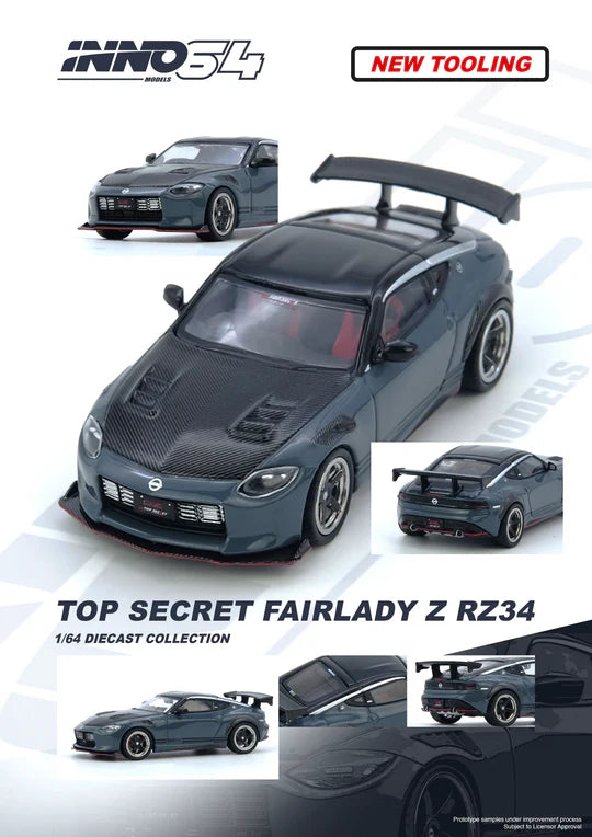 1/64 Inno64 Nissan Fairlady Z (RX34) Top Secret (Stealth Grey)