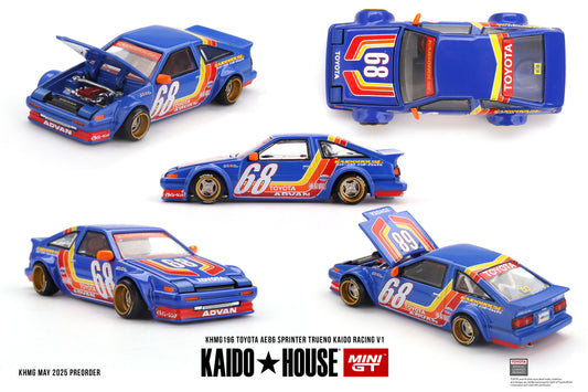 1/64 MiniGT x Kaido House Toyota AE86 Sprinter Trueno Kaido Racing V1 (KHMG196) (Chance of Chase Car)