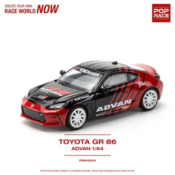 1/64 Pop Race Toyota GR86 (Black) (S5-04)