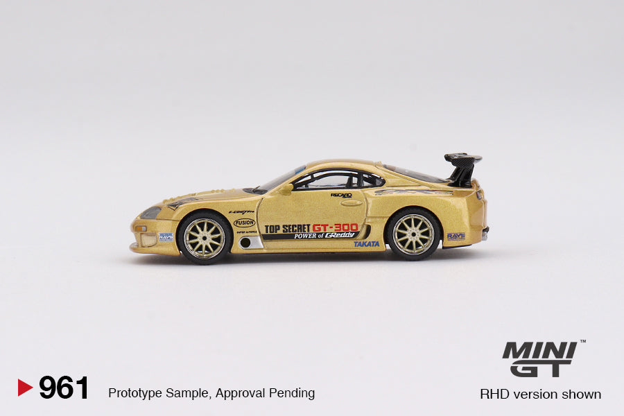 1/64 MiniGT Toyota Supra (A80) (Top Secret) (GT-300 Top Secret Gold) (MGT00961)