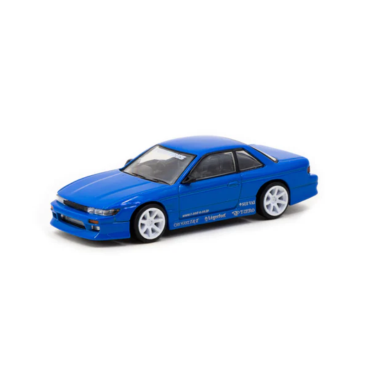 1/64 Tarmac Works x VERTEX x Toyo Tires Nissan Silvia S13 (Blue) (Chance of Chase Car)