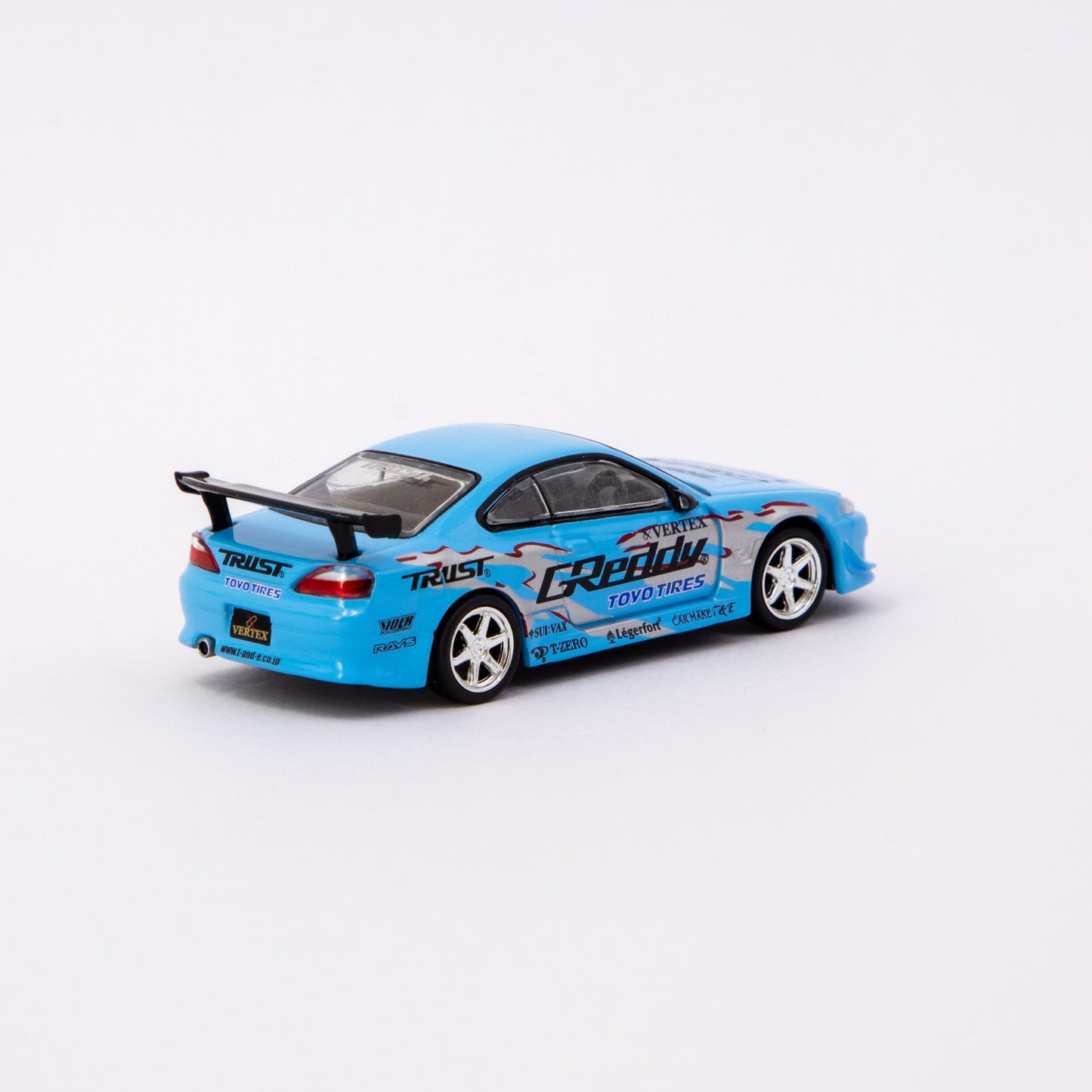 1/64 Tarmac Works x Vertex Nissan Silvia S15 Greddy (Mijo Exclusives)