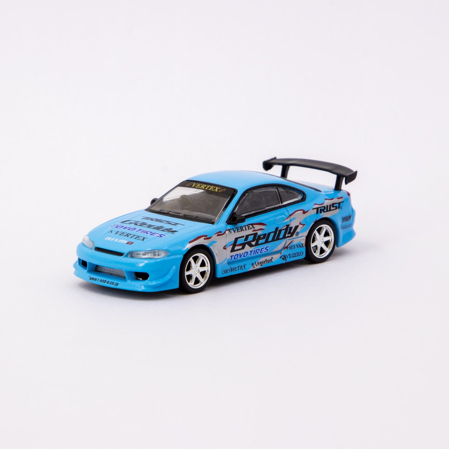 1/64 Tarmac Works x Vertex Nissan Silvia S15 Greddy (Mijo Exclusives)