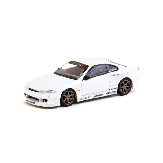 1/64 Tarmac Works x Vertex Nissan Silvia (S15) (White Metallic) (Lamley Special Edition) (Chance of Chase Car)