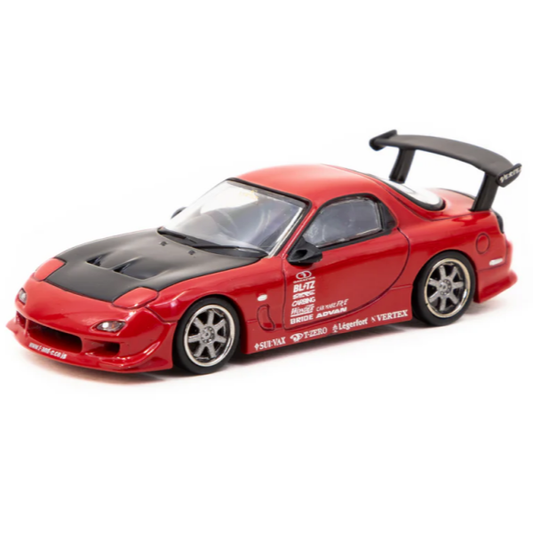 1/64 Tarmac Works x Vertex Mazda RX-7 FD3S (Red) (Chance of Chase Car)